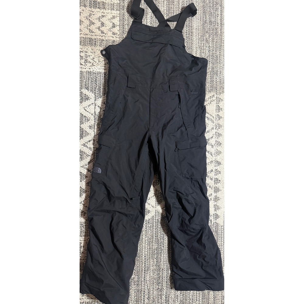 The North Face HyVent Black Ski Bibs Mens Large Waterproof Snow Pants Overalls